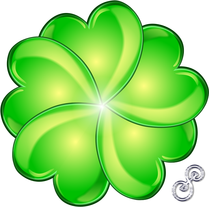Leaves Clipart 5 Leave - 5 Leaf Clover Drawing - Png Download (723x769), Png Download