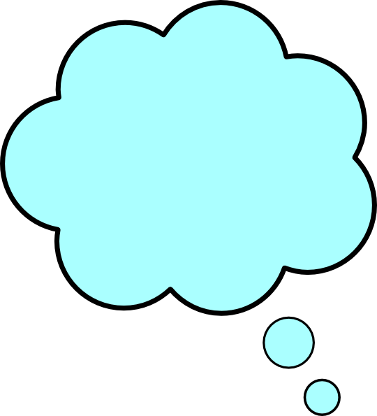 Blue Thought Bubble Svg Clip Arts 540 X 595 Px - Png Download (540x595), Png Download