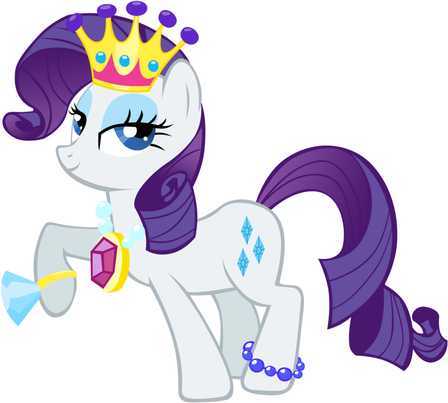 Crown No Background - My Little Pony Rarity Queen Clipart (1128x1024), Png Download