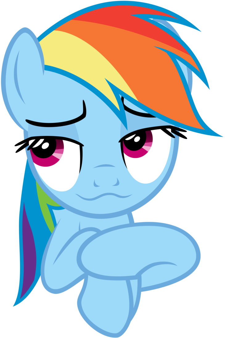 Rarity Twilight Sparkle Rainbow Dash Nose Vertebrate - Rainbow Dash Arms Crossed Clipart (730x1094), Png Download