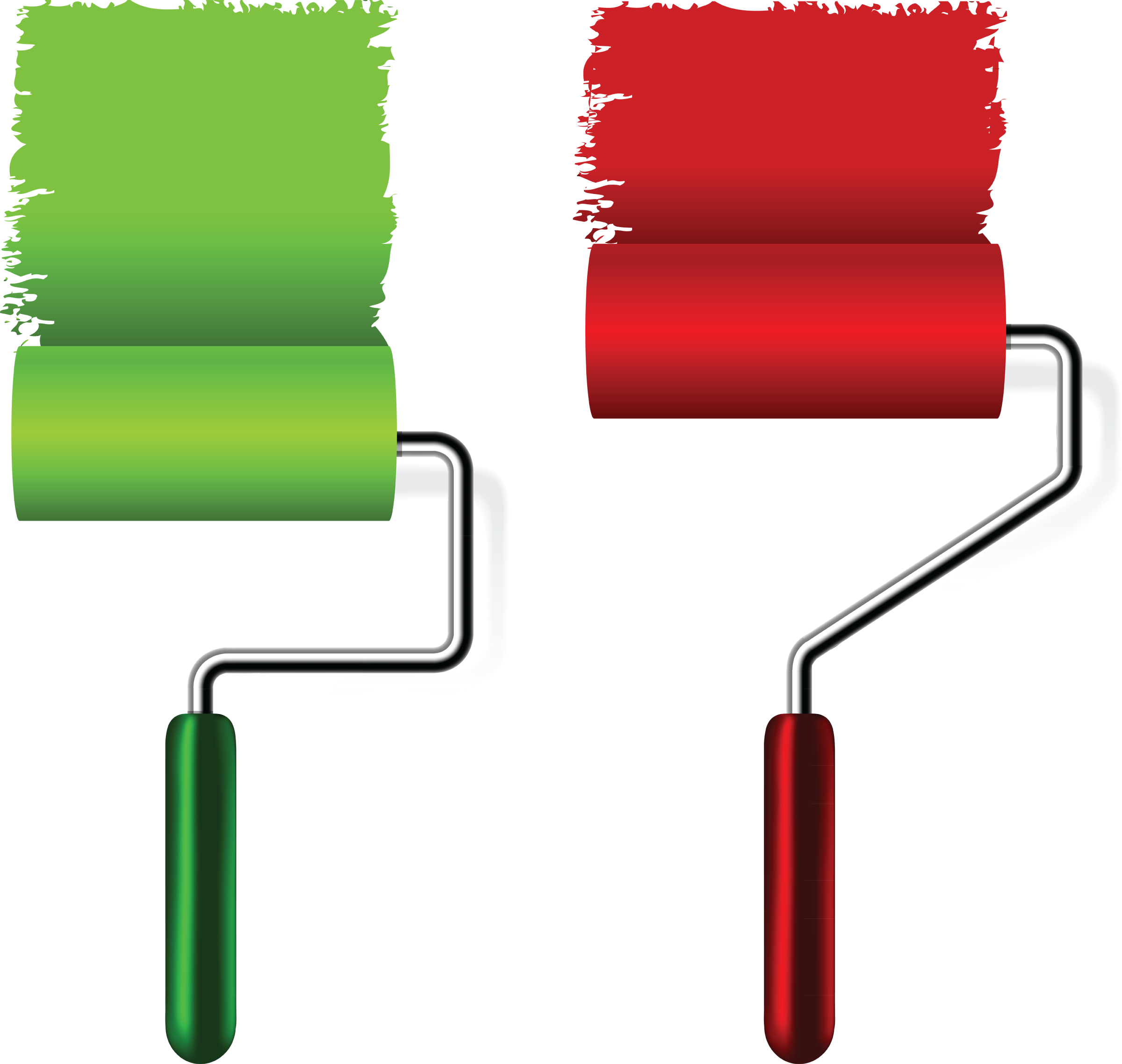 Clipart Rainbow Brush Stroke - Paint And Roller Png Transparent Png (2400x2277), Png Download