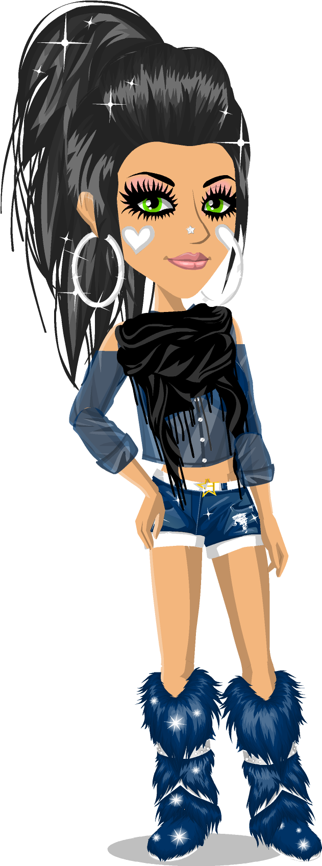 Outfit - Moviestarplanet Clipart (644x1700), Png Download