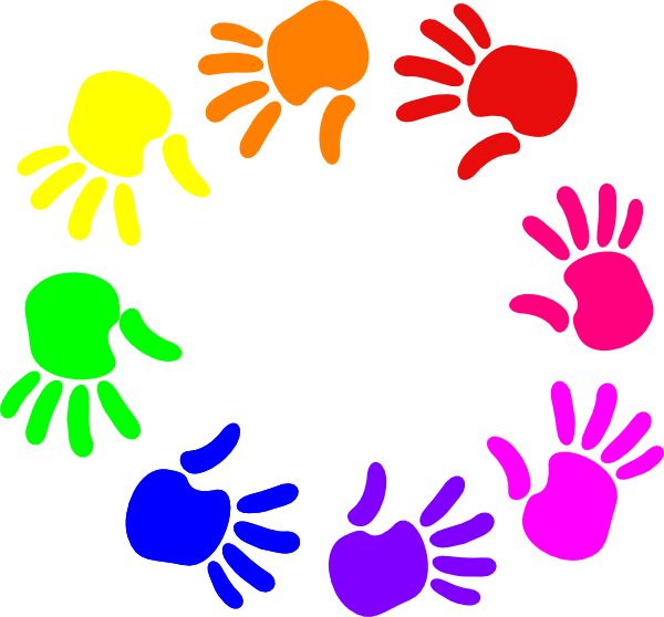 Colorful Circle Of Hands Nursery School Svg Clip Arts - Png Download (600x558), Png Download
