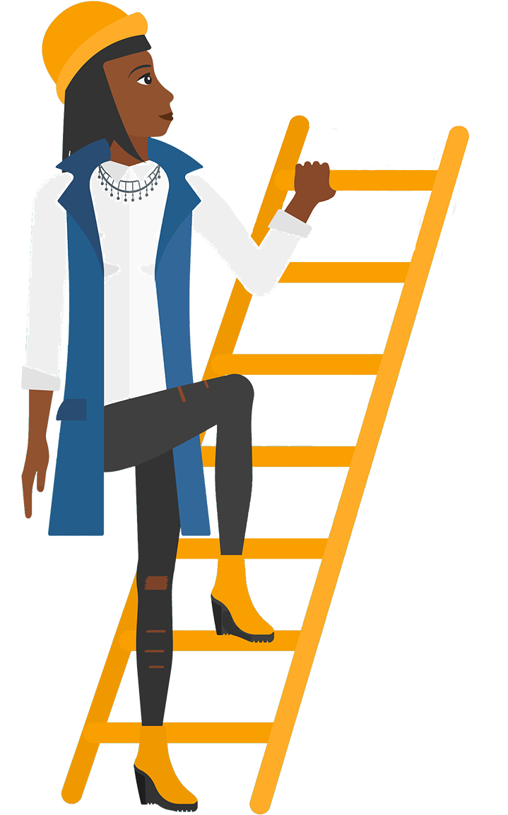 Climbing-ladder - Subiendo Escalera Png Clipart (800x1209), Png Download