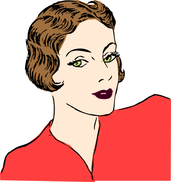 How To Set Use Vintage Lady In Color Clipart - Png Download (564x598), Png Download