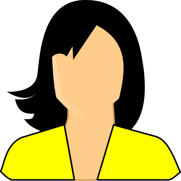 Neck Clipart Girl Short Hair - Client Icon Black Png Transparent Png (594x595), Png Download