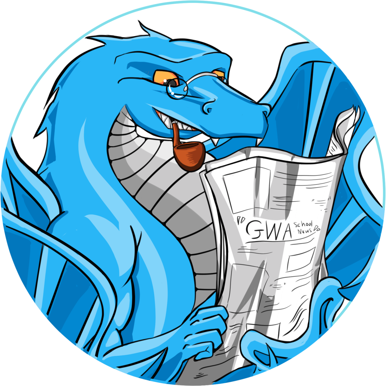 Gwa Dragon's Press - Gwa Dragon Clipart (1398x1398), Png Download