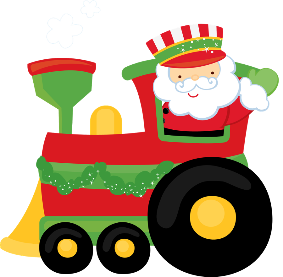 Say Hello - Santa Train Clip Art - Png Download (900x882), Png Download