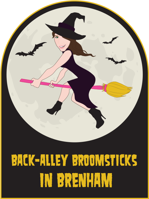 Name, Back-alley Broomsticks In Brenham - Halloween Clip Art - Png Download (720x720), Png Download