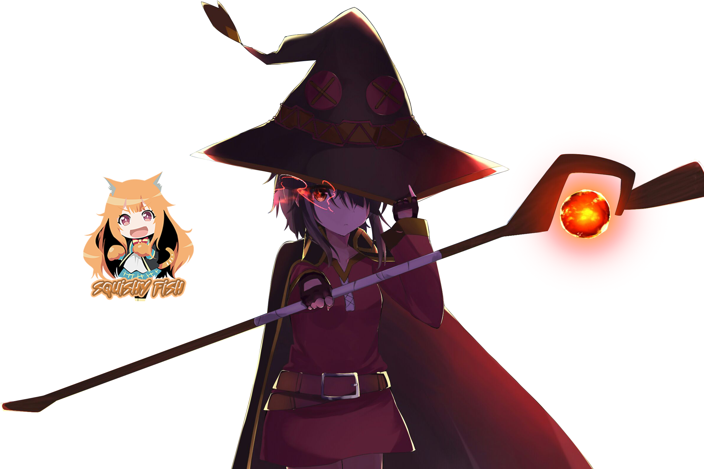 Konosuba God's Blessing On This Wonderful World Hd - Megumin Konosuba Render Clipart (2418x1600), Png Download