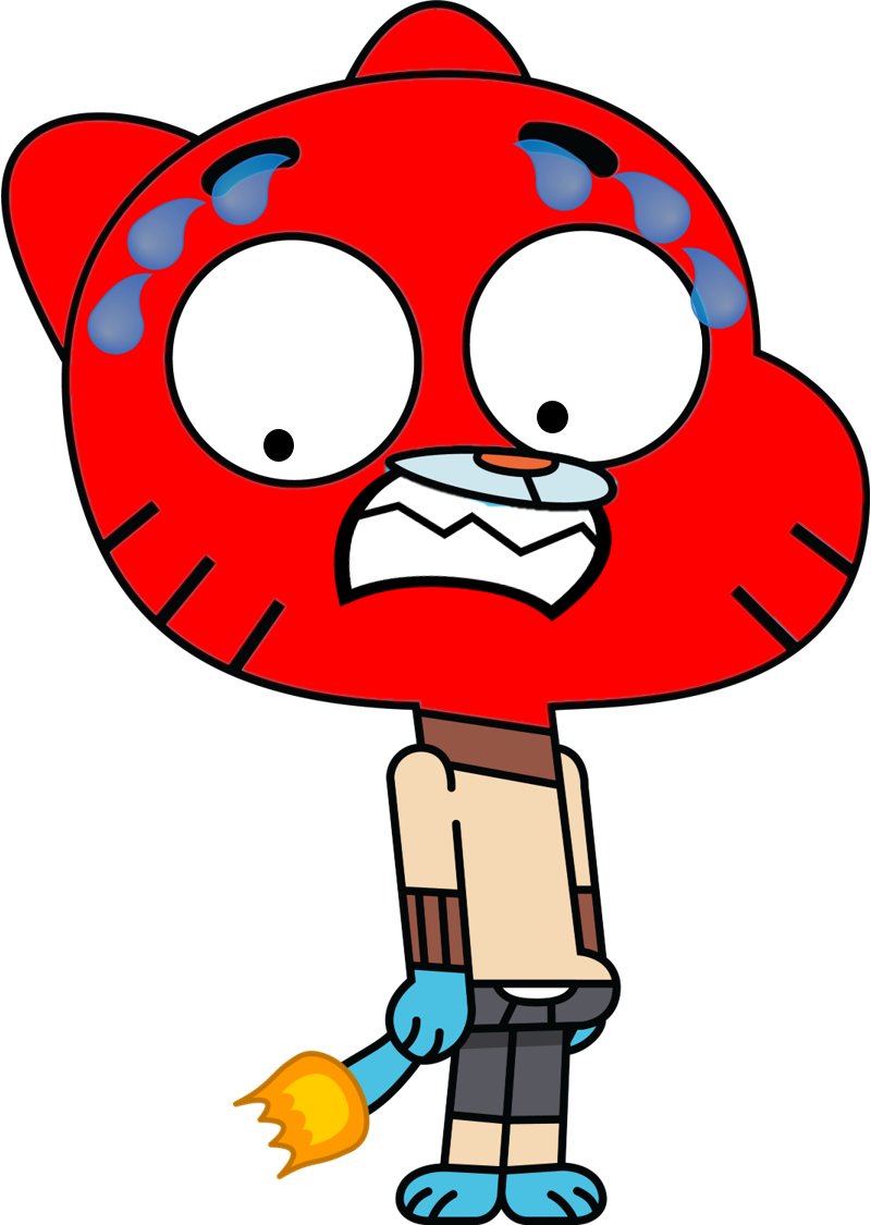 Gumball Going To Explode Clipart (800x1125), Png Download