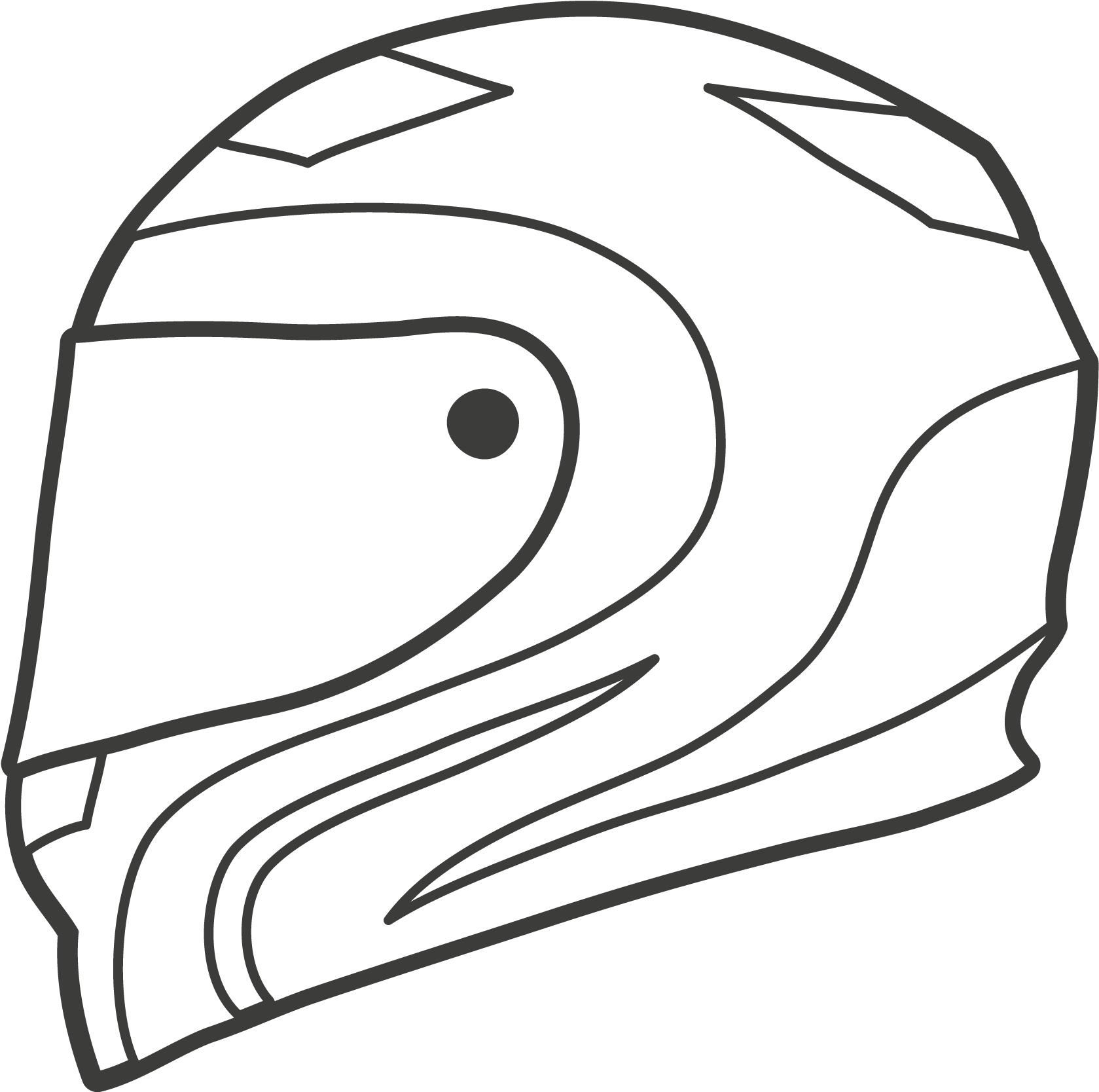 Full Face - Casco Moto Stilizzato Clipart (2500x2500), Png Download