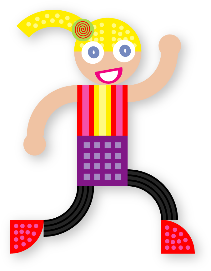 Exemple Magnetic Land Funny Buddies Running White Woman Clipart (697x884), Png Download