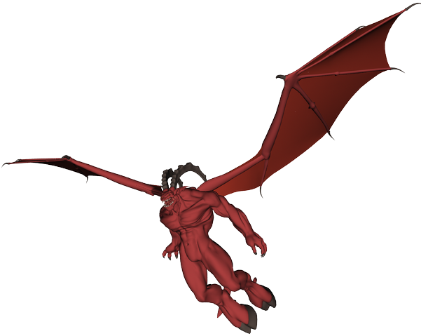 Demon - Flying Demons Png Clipart (600x600), Png Download