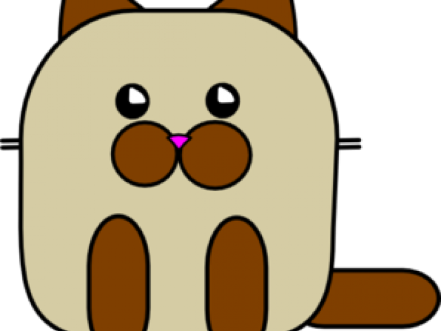 Siamese Cat Clipart Sleepy Kitty - Png Download (640x480), Png Download