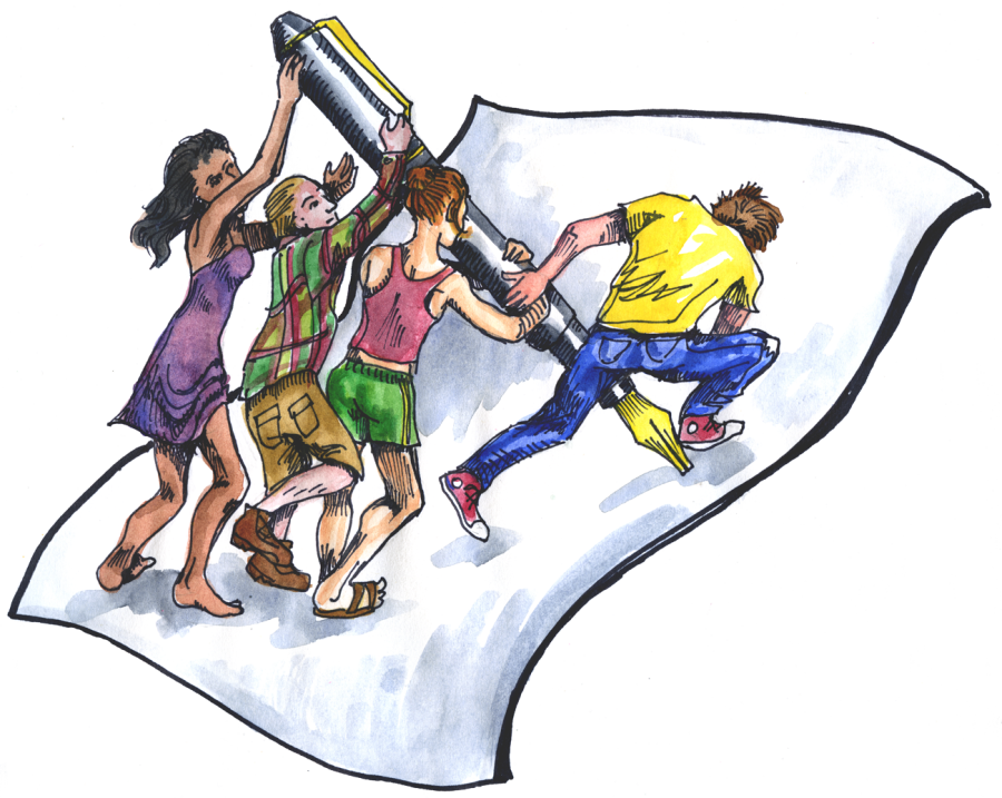 Students Prepare For Direct Democracy Whitman Wire - Illustration Clipart (900x717), Png Download