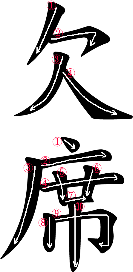 Japanese Word For Absence Clipart (500x966), Png Download