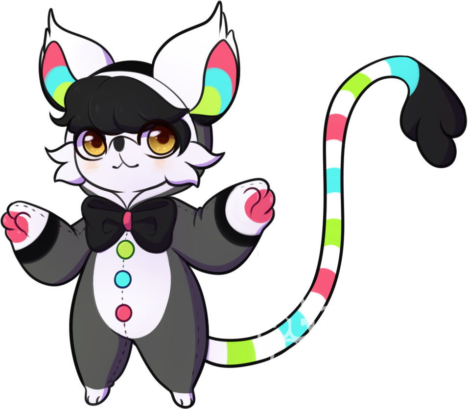 Rainbow Lemur Kigur - Cartoon Clipart (956x836), Png Download