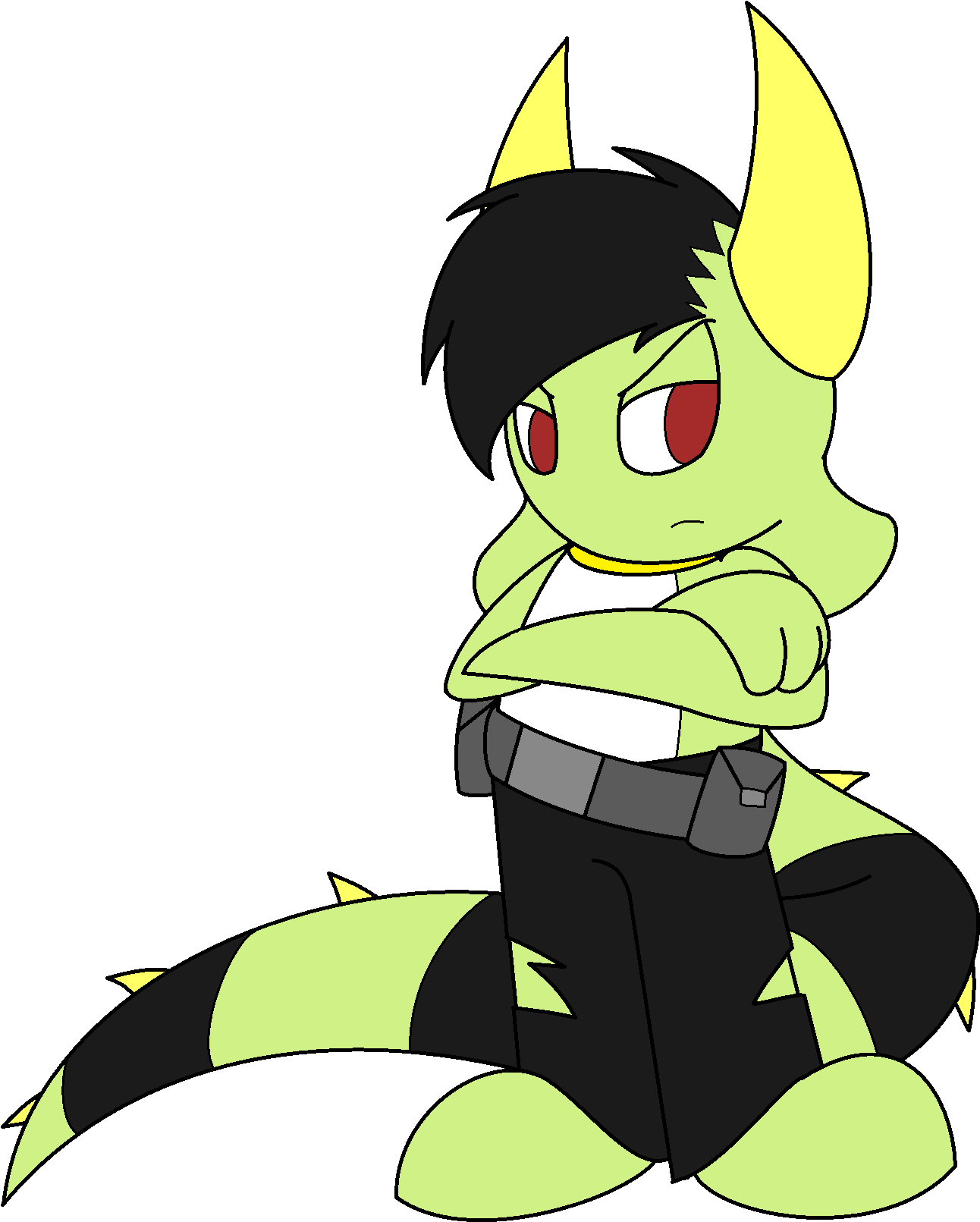 Tamotsu The Iguana - Cartoon Clipart (1357x1681), Png Download
