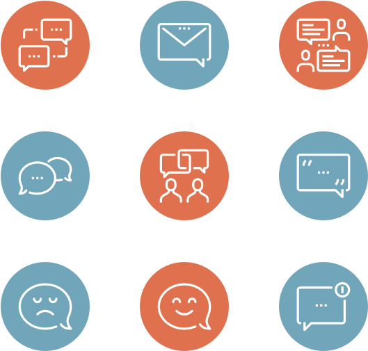 Message Bubbles - Circle Clipart (600x564), Png Download