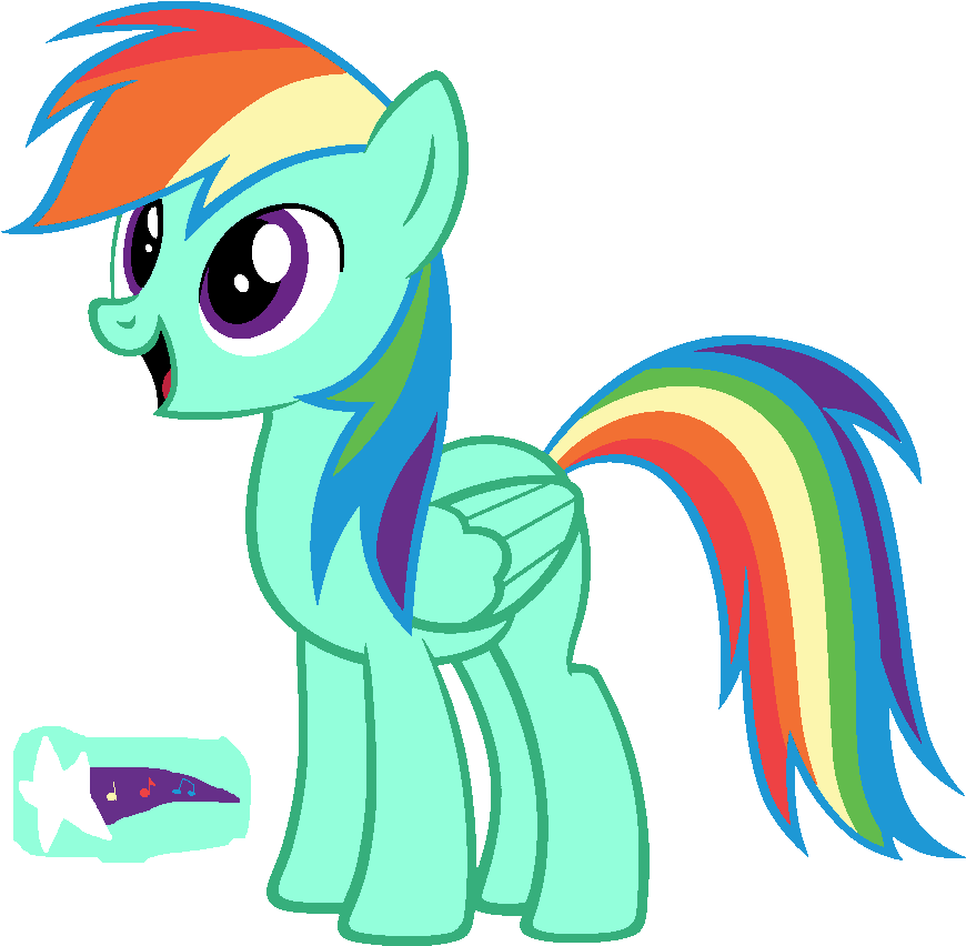 Rainbow Surf - Imagenes De Pony Para Dibujar Clipart (879x865), Png Download