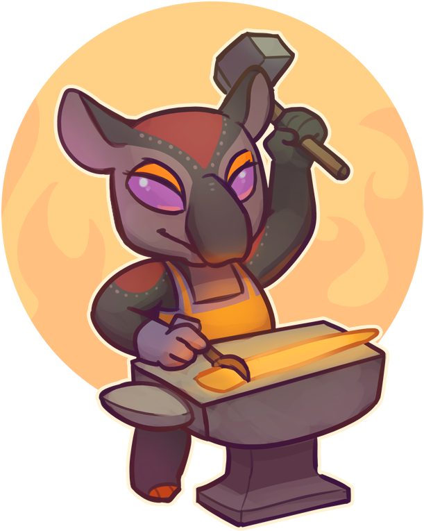 [c] Blacksmith - Cartoon Clipart (670x800), Png Download