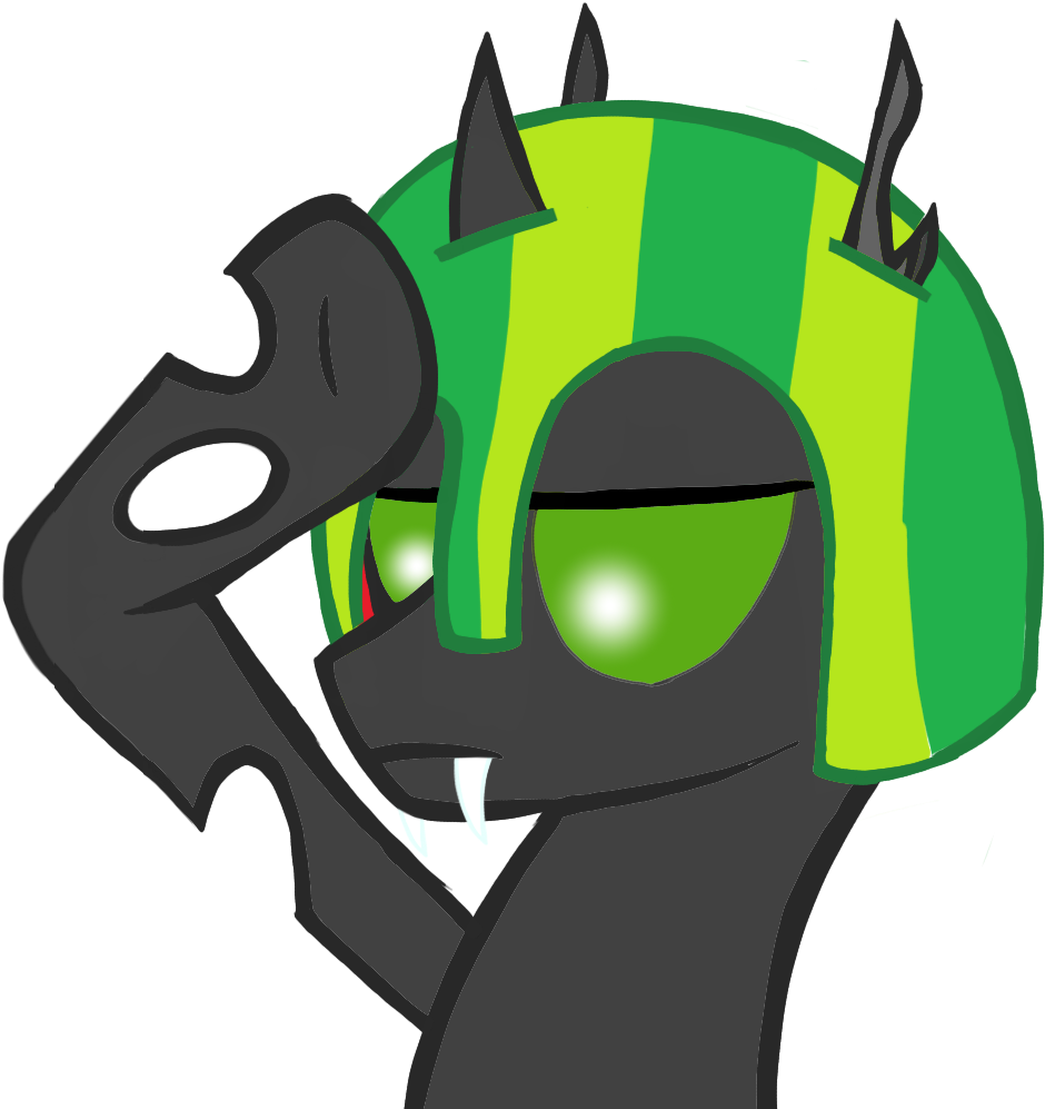 Toyminator900, Changeling, Changeling Oc, Food, Helmet, - Cartoon Clipart (1000x1000), Png Download