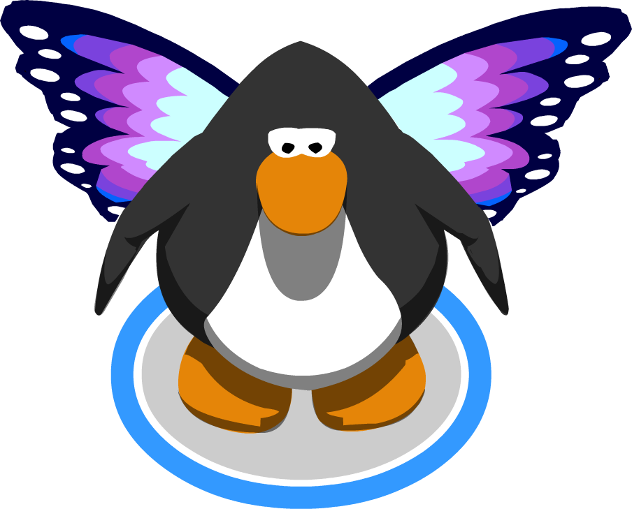 Purple Butterfly Wings Cu Ig - Club Penguin Sprites Clipart (904x729), Png Download