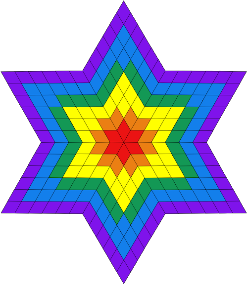 6 Point Star Quilt Pattern - Korean Province Flags Clipart (620x620), Png Download