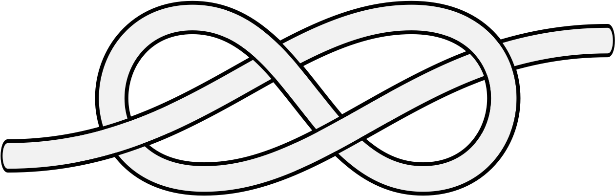 Cavendish Knot Or Savoy Knot - Line Art Clipart (1312x412), Png Download