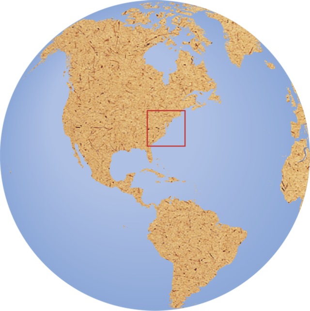 Pictures Of The 13 Colonies - 13 Colonies On Globe Clipart (640x641), Png Download