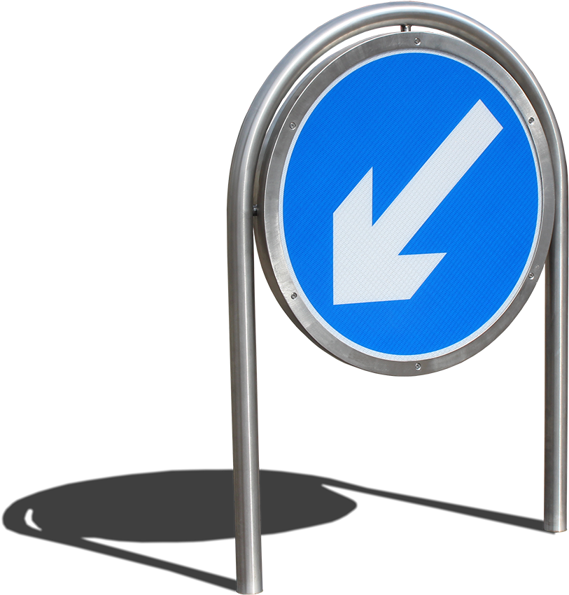 Hoop Led Traffic Bollard - Stainless Steel Sign Hoops Clipart (1000x898), Png Download