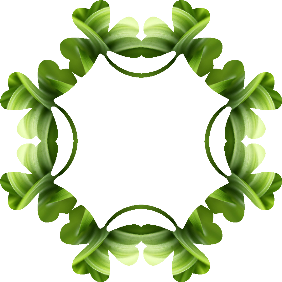 Clover Kaleidoscope, Made Using Dazzling Reflections Clipart (900x900), Png Download