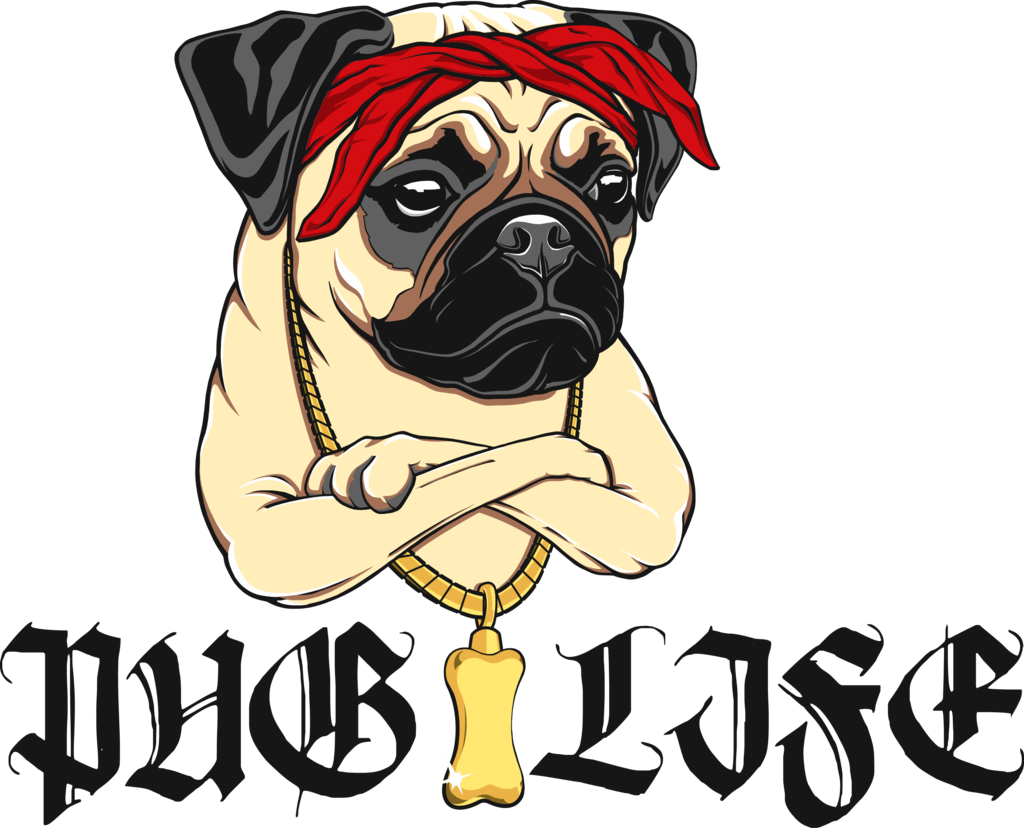 Pug Png - Pug Life Png Clipart (1024x828), Png Download