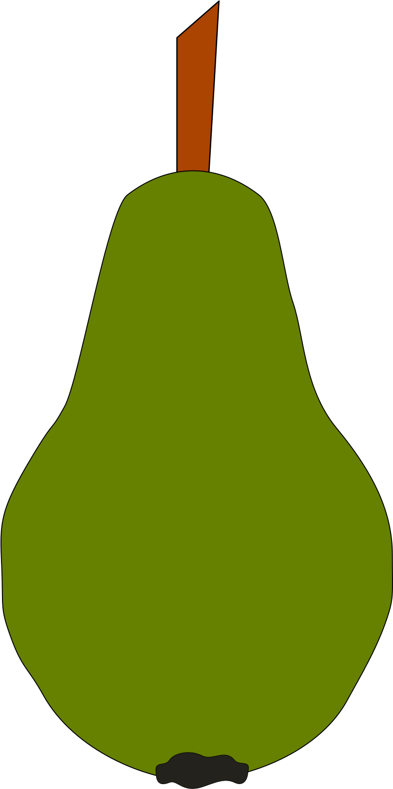Pear Clip Art - Hruška Kreslená - Png Download (958x1922), Png Download