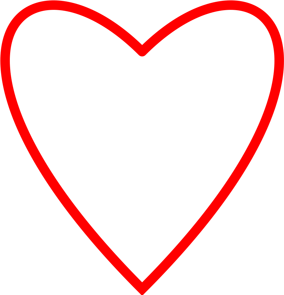 Svg Bezier Heart - Heart Clipart (983x1024), Png Download