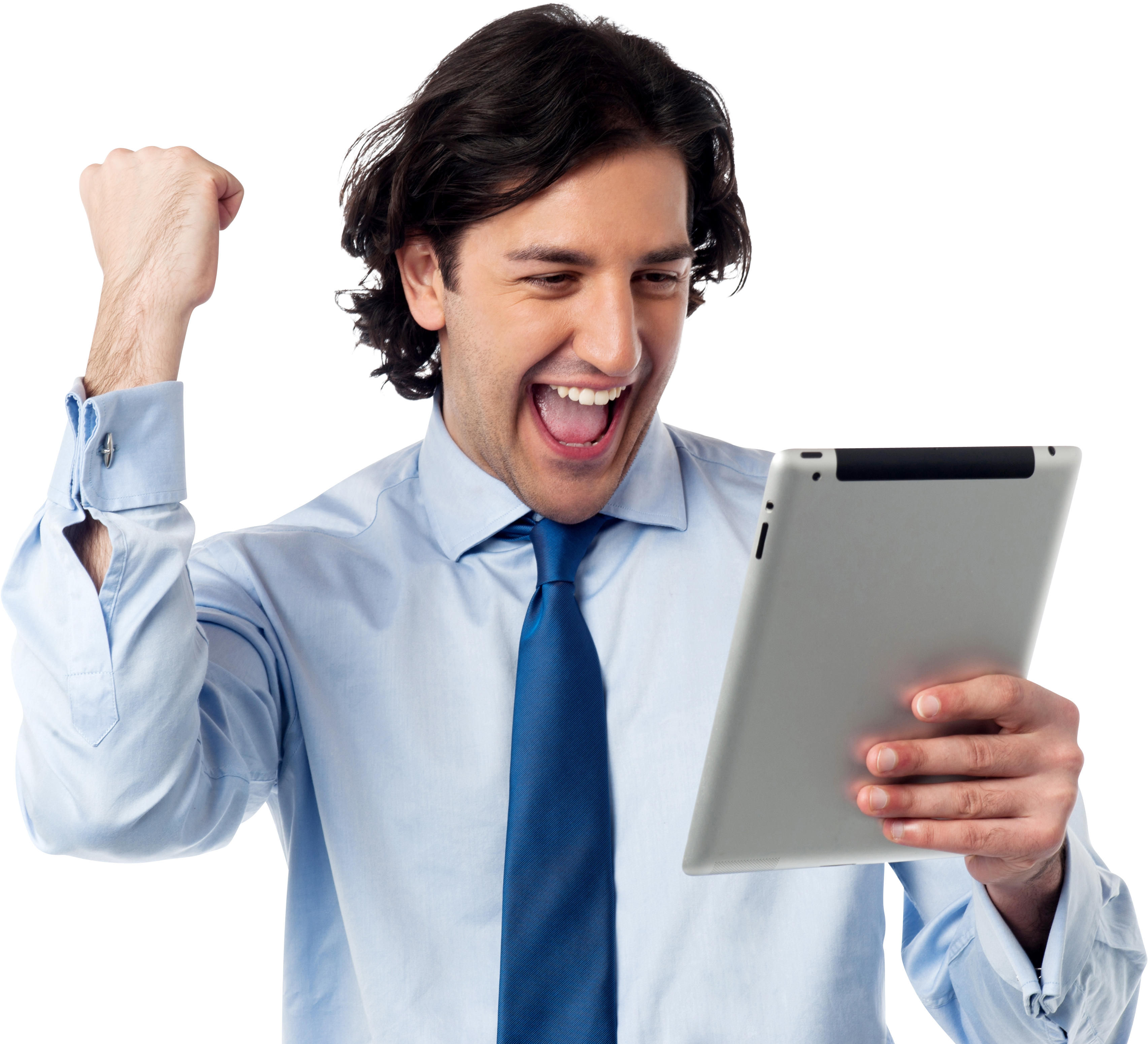 Man With Ipad Png Clipart (4809x3200), Png Download