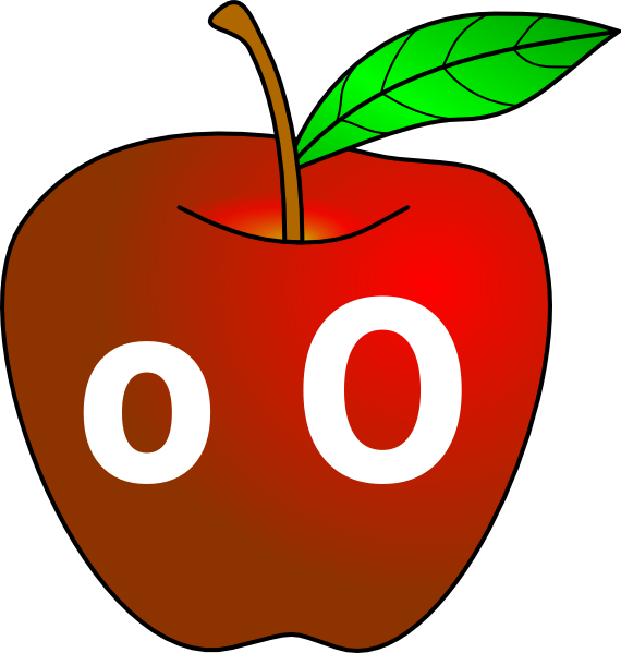 Clipart Of Oo, Apple A And Apple Cinnamon - Png Download (570x599), Png Download