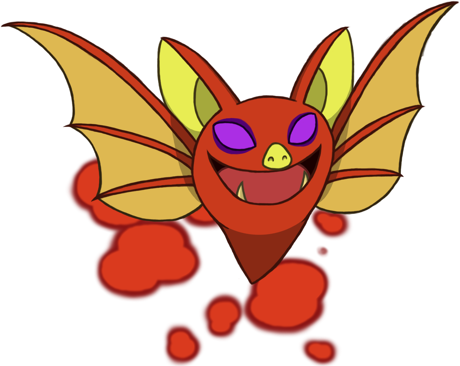 Fire Keese Fan Artwo - Cartoon Clipart (1604x1288), Png Download