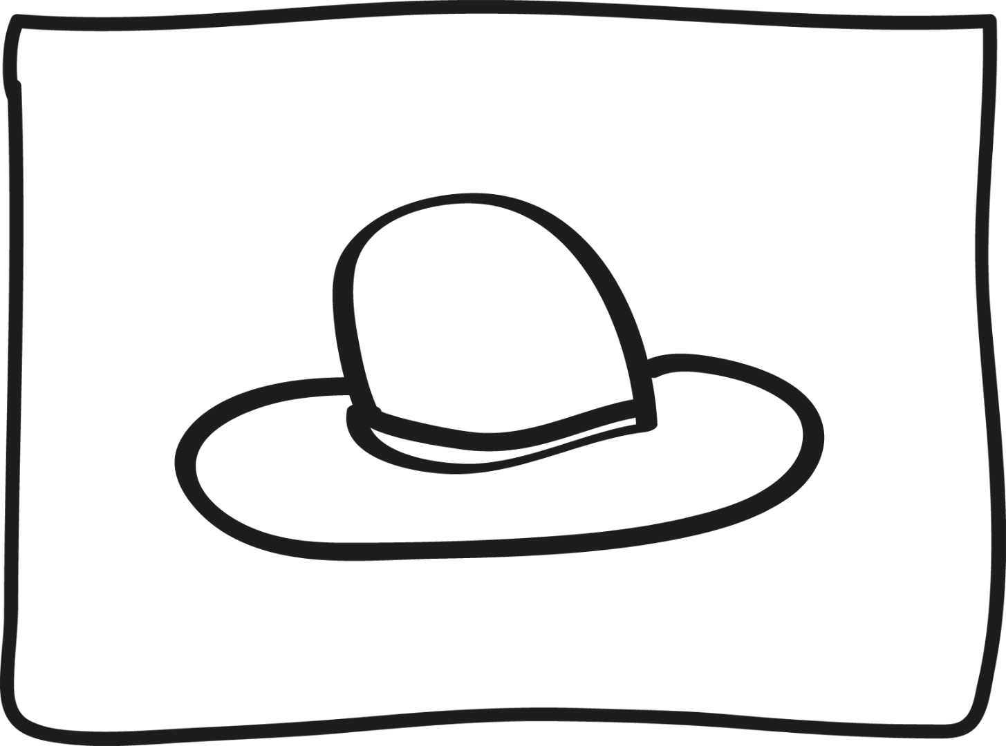 Hats - Line Art Clipart (1455x1080), Png Download