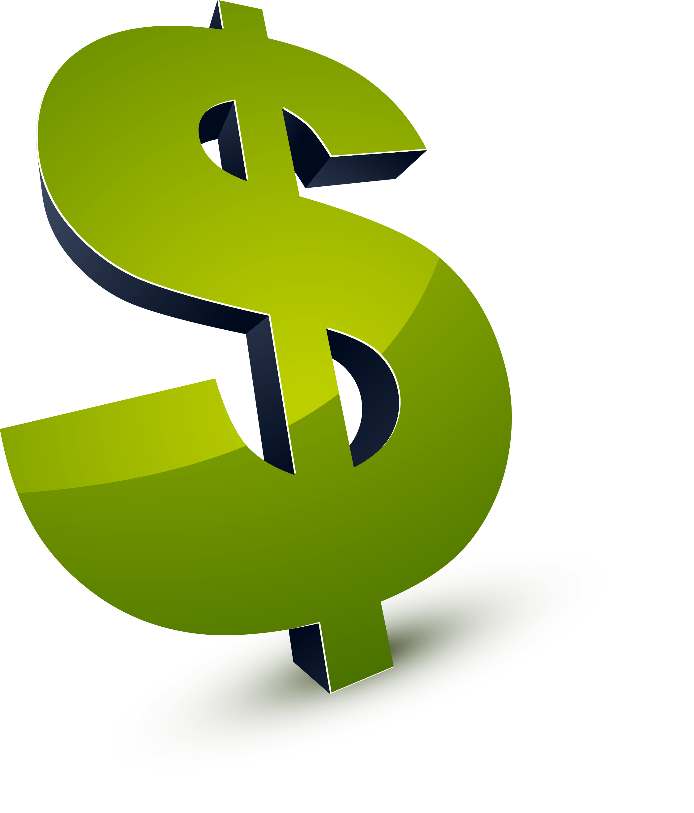 Coin Clipart Green - Dinero Simbolo Png Transparent Png (2244x2626), Png Download