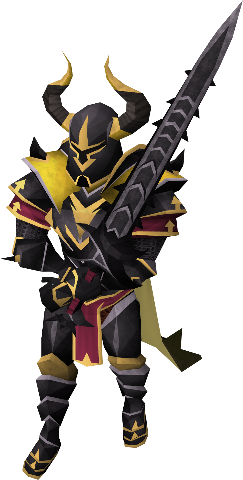 Black Knight Guardian - Runescape Black Knight Clipart (798x1574), Png Download