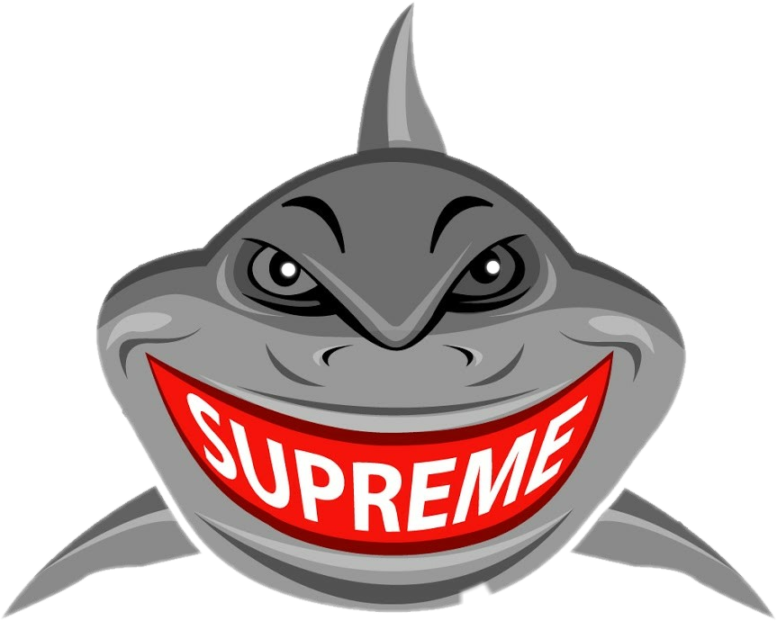 Supreme Supremeshark Logo Famous Clipart (863x690), Png Download