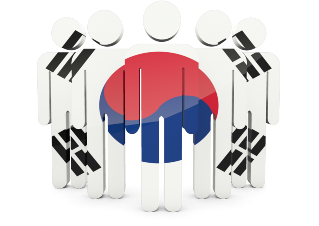 South Korea Clipart Icons - South Korea Flag People - Png Download (640x480), Png Download