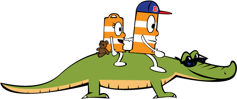 Alligator - - Cartoon Clipart (876x424), Png Download