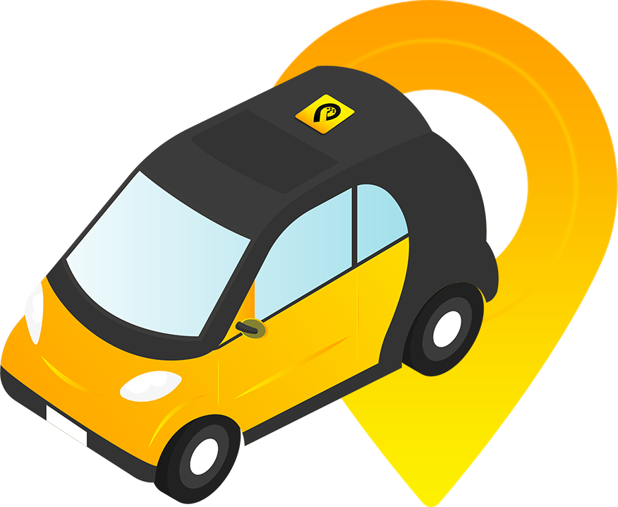 On-demand Taxi Booking App Allows Riders To Book Ride - City Car Clipart (876x718), Png Download