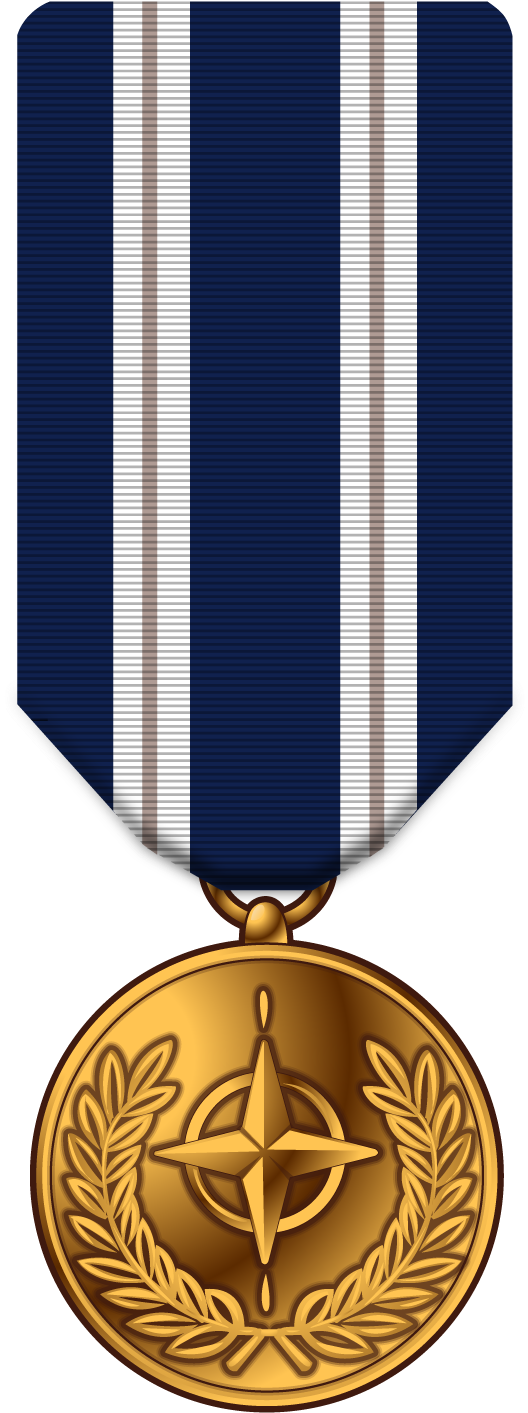Nato Iraqi Sudan Afghanistan Military Medal - Medallas De La Marina Clipart (750x1500), Png Download