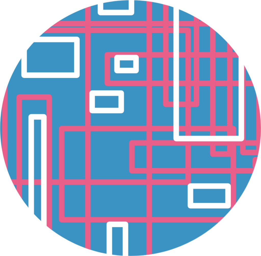 Circle Squares Patterns Asthetic Background - Circle Clipart (1024x1003), Png Download