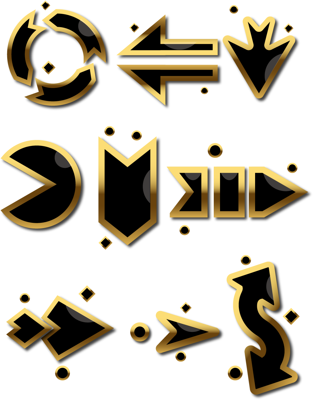E Commerce Elements Black Gold Arrows Poster Png And Clipart (1024x1370), Png Download