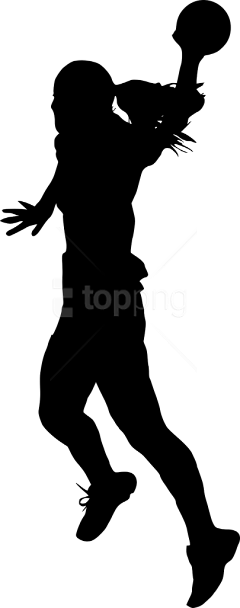 Free Png Sport Handball Silhouette Png - Silhouette Clipart (480x1214), Png Download